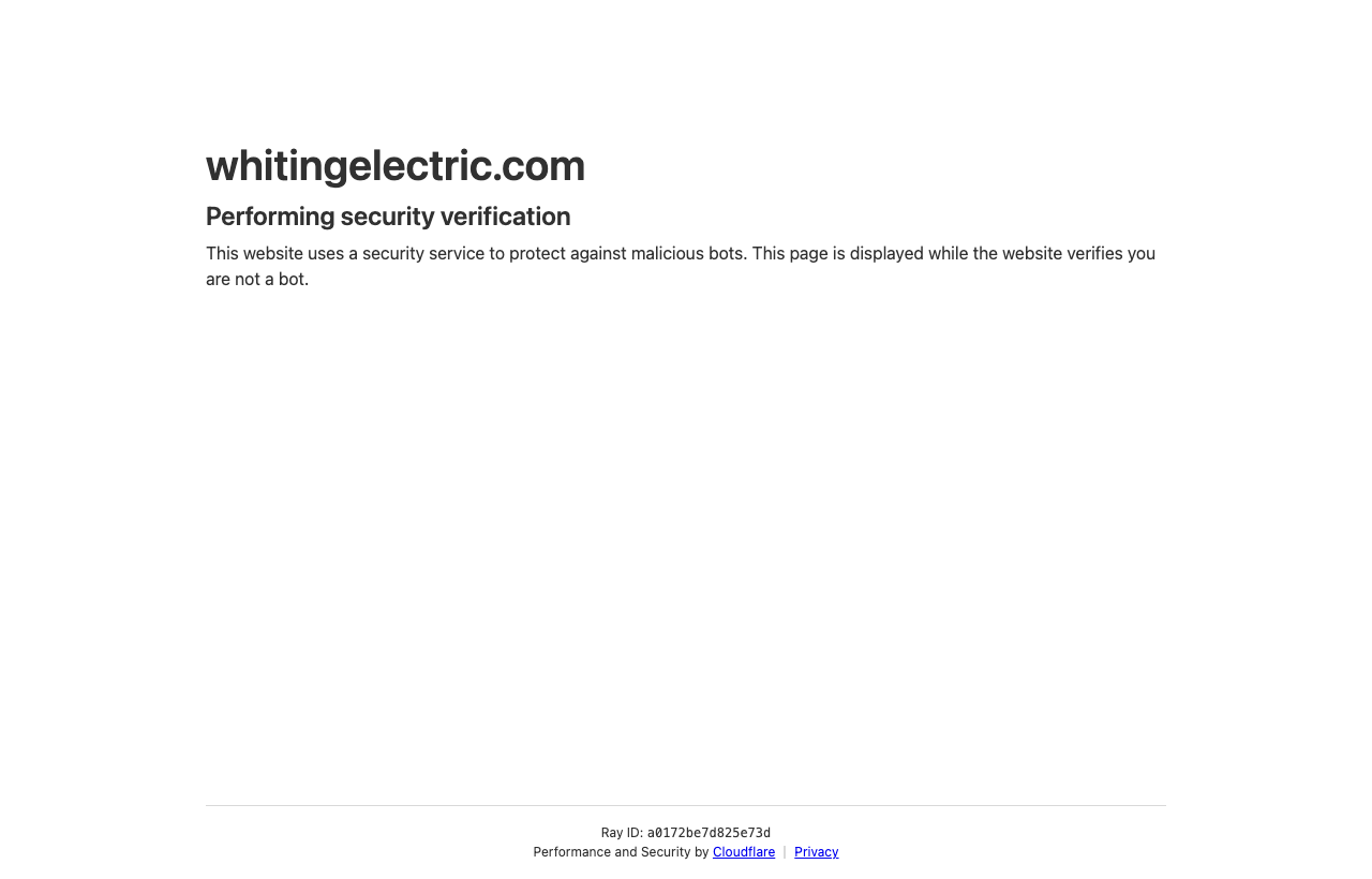 Live preview of whitingelectric.com — built as a WebOS